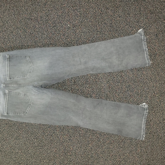 Sneak Peek Gray Straight Leg Pants with Distressed Details - Picture 2 of 3